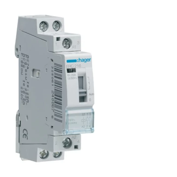 HAGER Mágneskapcsoló, 2Z, 16A, 230V AC, I-0-II, moduláris (ERC216)