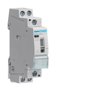 HAGER Mágneskapcsoló, 2Z, 25A, 230V AC, I-0-II, moduláris (ERC225)