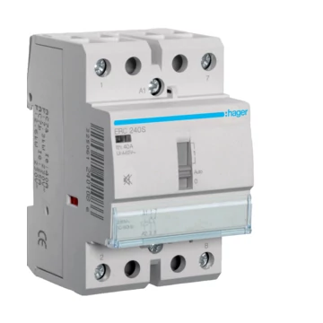 HAGER Csendes mágneskapcsoló, 2Z, 40A, 230V AC, I-0-II, moduláris (ERC240S)