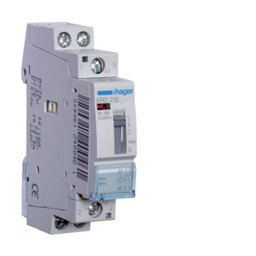 HAGER Mágneskapcsoló, 2Z, 16A, 24V AC, I-0-II, moduláris (ERD216)