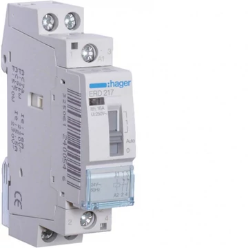 HAGER Mágneskapcsoló 2NY 16A, 24V AC, I-0-II, moduláris (ERD217)