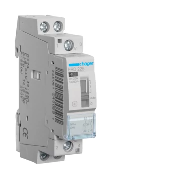 HAGER Mágneskapcsoló, 2Z, 25A, 24V AC, I-0-II, moduláris (ERD225)