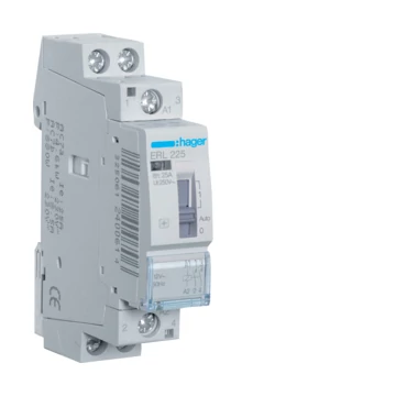 HAGER Mágneskapcsoló, 2Z, 25A, 12V AC, I-0-II, moduláris (ERL225)