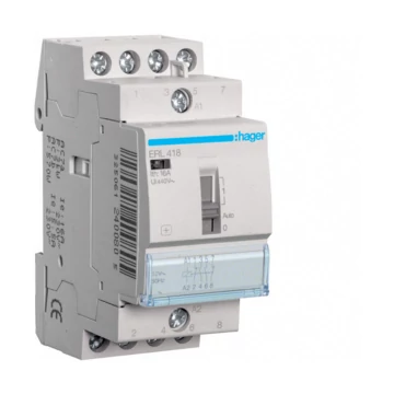 HAGER Mágneskapcsoló, 2Z+2NY, 16A, 12V AC, I-0-II, moduláris (ERL418)