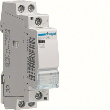 HAGER Mágneskapcsoló, 2Z, 25A, 230V AC, moduláris (ESC225)
