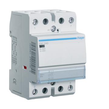 HAGER Mágneskapcsoló, 2Z, 40A, 230V AC, moduláris (ESC240)