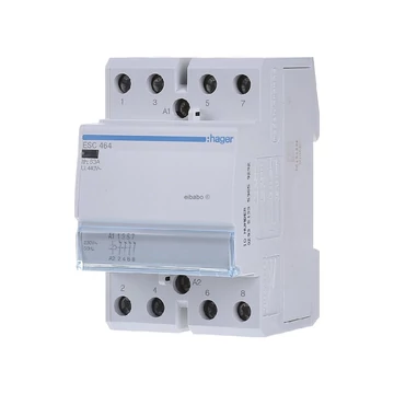 HAGER Mágneskapcsoló, 4NY, 63A, 230V AC, moduláris (ESC464)