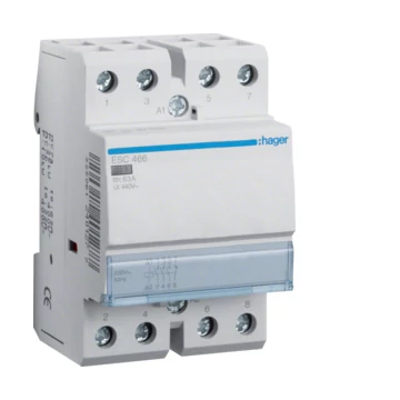 HAGER Mágneskapcsoló, 3Z+1NY, 63A, 230V AC, moduláris (ESC466)