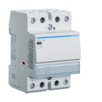 HAGER Mágneskapcsoló, 2Z, 40A, 24V AC, moduláris (ESD240)