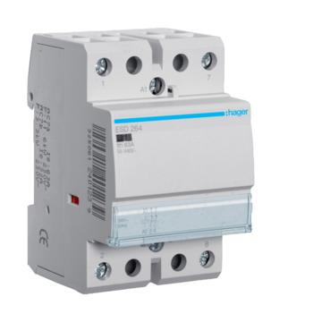 HAGER Mágneskapcsoló, 2NY, 63A, 24V AC, moduláris (ESD264)