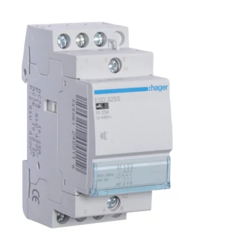 HAGER Csendes mágneskapcsoló, 3Z, 25A, 24V AC/DC, moduláris (ESD325S)