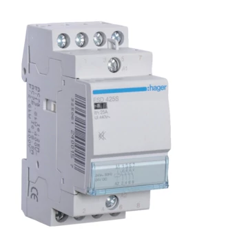 HAGER Csendes mágneskapcsoló, 4Z, 25A, 24V AC/DC, moduláris (ESD425S)