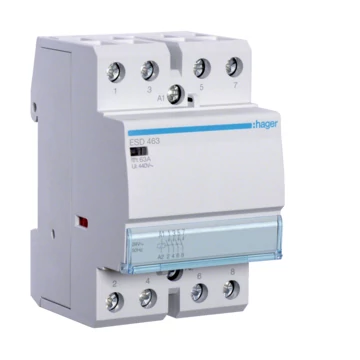 HAGER Mágneskapcsoló, 4Z, 63A, 24V AC, moduláris (ESD463)