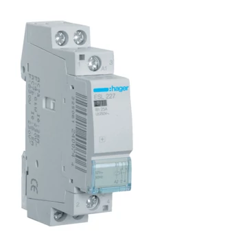 HAGER Mágneskapcsoló, 1Z+1NY, 25A, 8/12V AC, moduláris (ESL227)