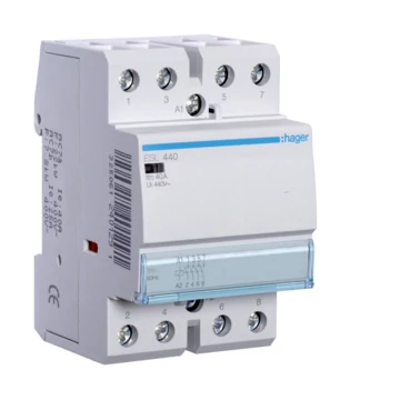 HAGER Mágneskapcsoló, 4Z, 40A, 12V AC, moduláris (ESL440)