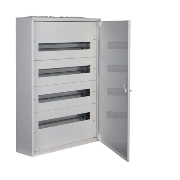 HAGER Univers mezős elosztó, falon kívüli, maszkolt, IP30, 96M, N+PE, I.év.oszt. 791x571x150mm (FW424WT)