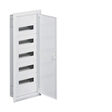 HAGER Univers mezős elosztó, süllyesztett, maszkolt, IP30, 60M, N+PE, I.év.oszt. 920x334x110mm (FW512FT)