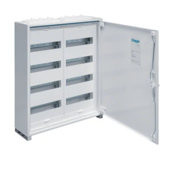 HAGER Univers mezős elosztó, falon kívüli, maszkolt, IP44, 96M, N+PE,II.év.o. 650x550x161mm (FWB42)