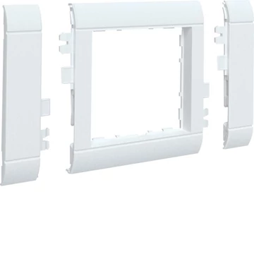 HAGER Keret 2xRJ45 Cat6-hoz 55 mm univerzális, halogénmentes, fényes fehér (GR0800A9010)
