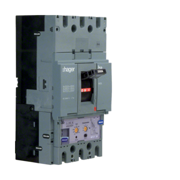 HAGER Kompakt megszakító h630, 3P, 250A, 70kA, áll. LSI elektr. kioldóval (HED250H)