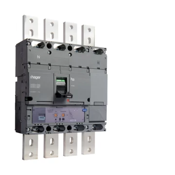 HAGER Kompakt megszakító h1000, 4P, 1000A, 70kA, áll. LSI elektr. kioldóval (HEE971H)