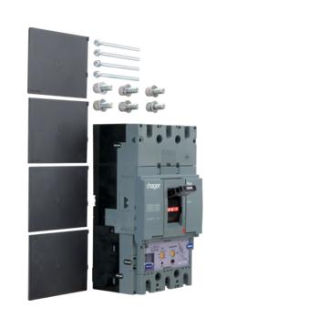 HAGER Kompakt megszakító h630, 3P, 400A, 50kA, áll. LSI elektr. kioldóval (HND400H)