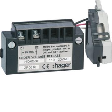 HAGER Késleltetett fesz.csökkenési kioldó DUVR, x160/250, 100-120V AC (HXA053H)