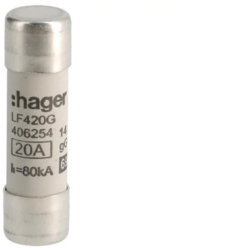 HAGER Hengeres olvadóbiztosítóbetét, 14x51 mm, gG, 20 A (LF420G)