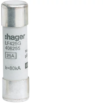 HAGER Hengeres olvadóbiztosítóbetét, 14x51 mm, gG, 25 A (LF425G)