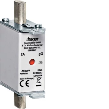 HAGER NH000 gG 80A 500V Késes biztosító (LNH0080M)