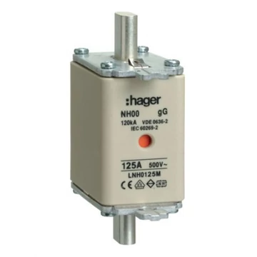 HAGER NH00 gG 125A 500V Késes biztosító (LNH0125M)