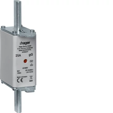 HAGER NH1C gG 25A 500V Késes biztosító (LNH1025M)