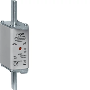 HAGER NH1C gG 40A 500V Késes biztosító (LNH1040M)
