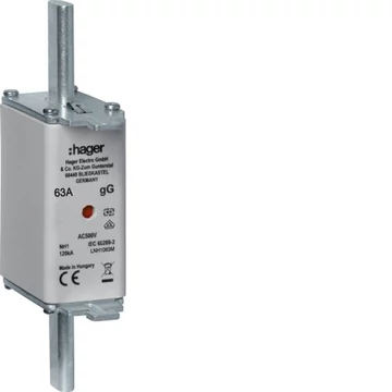 HAGER NH1C gG 63A 500V Késes biztosító (LNH1063M)