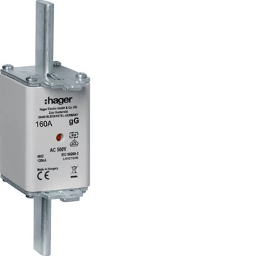HAGER NH2C gG 160A 500V Késes biztosító (LNH2160M)