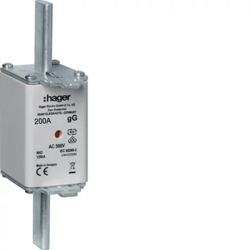 HAGER NH2C gG 200A 500V Késes biztosító (LNH2200M)