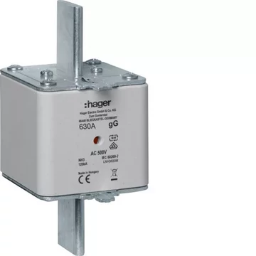 HAGER NH3 gG 630A 500V Késes biztosító (LNH3630M)