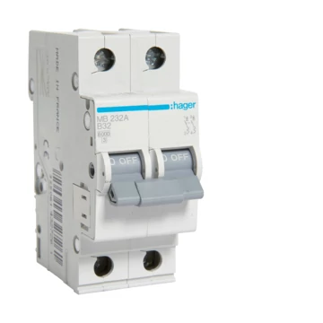 HAGER Kismegszakító 2P, B-32A, 6kA, 2M (MB232A)