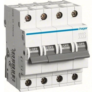 HAGER Kismegszakító 4P, B-20A, 6kA, 4M (MB420A)
