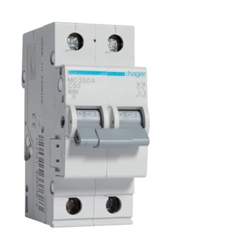 HAGER Kismegszakító 2P, C-50A, 6kA, 2M (MC250A)