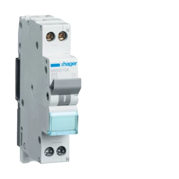HAGER Kismegszakító 1P+N, B-10A, 6kA, 1M (MKN510A)