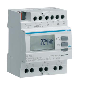 HAGER KNX áramváltós fogyasztásmérő, 50/5A - 6000/5A, 1% (TE370)