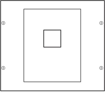 HAGER Quadro 250-400A szakaszoló kapcsoló beépítő készlet 300x350mm (UC009)