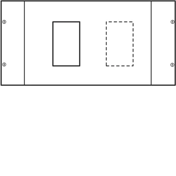 HAGER Quadro x/h250 motoros komp. kész. függ. beépítő készlet 300x600mm, II.é.v.oszt. (UC321HM)