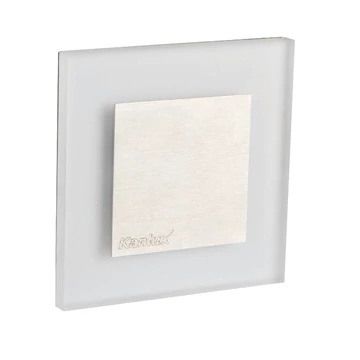 KANLUX APUS LED CW lépcsővilágító lámpa, 0,8W, 75x75mm, 15 lm, 6500 K, rozsdamentes acél (23107)