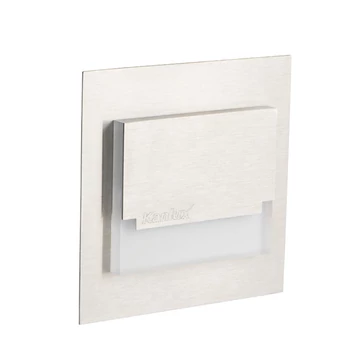KANLUX SABIK MINI LED CW lépcsővilágító lámpa, 0,8W, 75x75mm, 15 lm, 6500 K, rozsdamentes acél (23111)