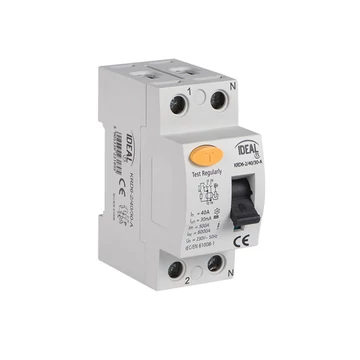 KANLUX KRD6-2/40/30 FI relé (életvédelmi relé), 2(1P+N), 40A, 230V AC, 30mA (23181)
