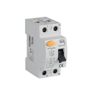 KANLUX KRD6-2/16/10 FI relé (életvédelmi relé), 2(1P+N), 16A, 230V AC, 10mA (23186)