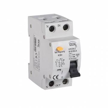 KANLUX KRO6-2/B16/30 FI relé (kismegszakító + életvédelmi relé), 16A, B, 230V AC (23210)