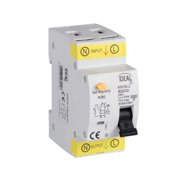 KANLUX KRO6-2/B25/30 FI relé (kismegszakító + életvédelmi relé), 25A, B, 230V AC (23211)